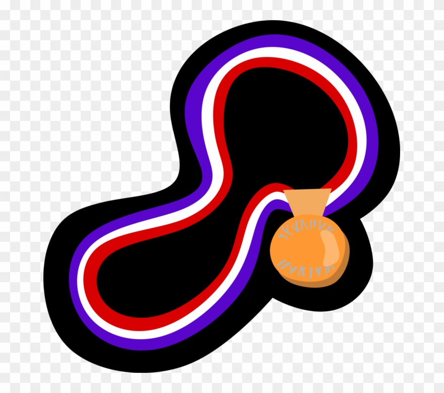 Vector Illustration Of Medal Or Medallion Recognizes - Graphic Design Clipart