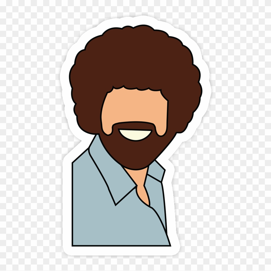 Bob Ross Sticker - Sticker Clipart