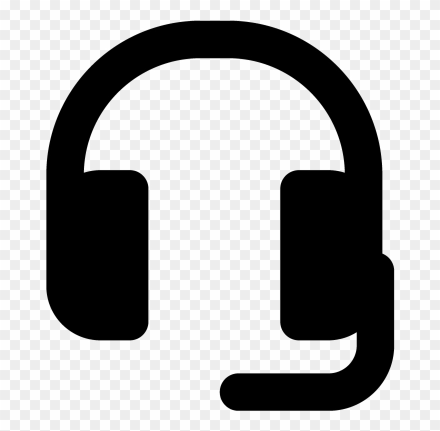 Headphones With Microphone Vector Icon Free Vector - Headphones Clipart
