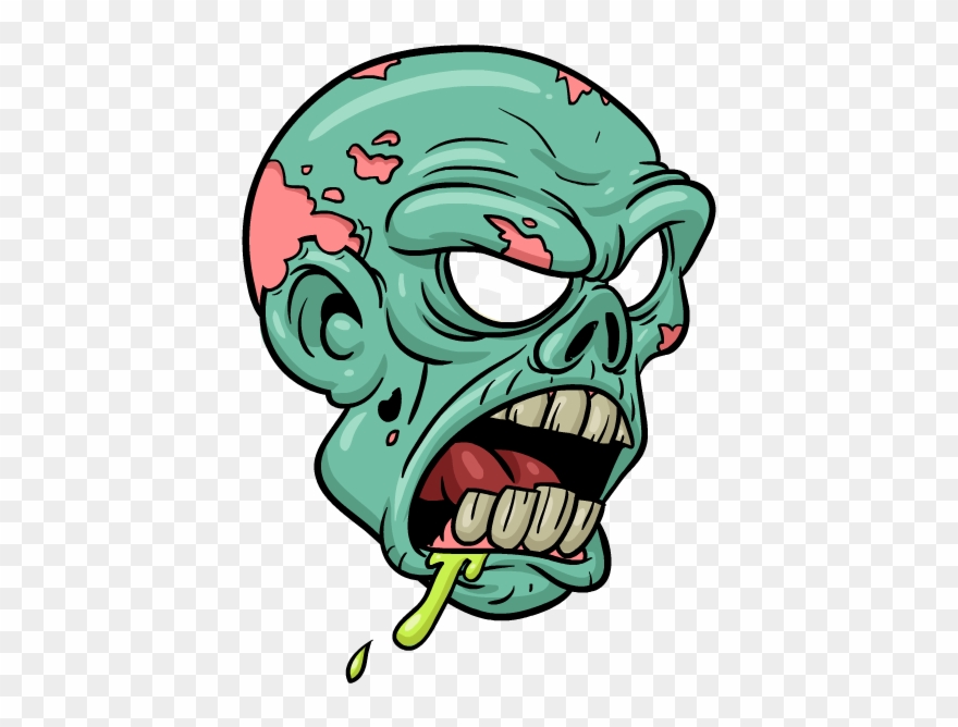 Stickers By Smart Messages - Cartoon Zombie Head Png Clipart