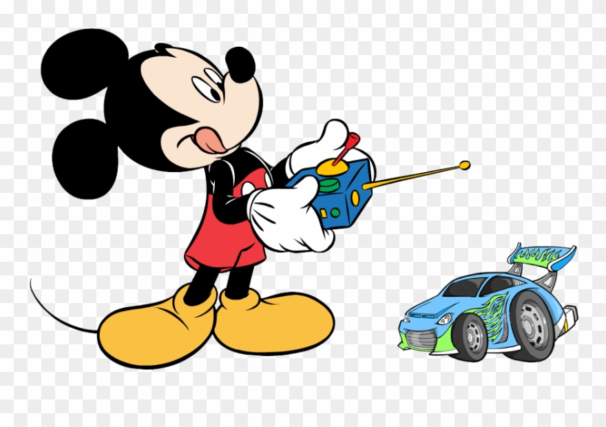 Mickey Mouse Clipart Race Car - Adesivo De Parede Mickey - Png Download