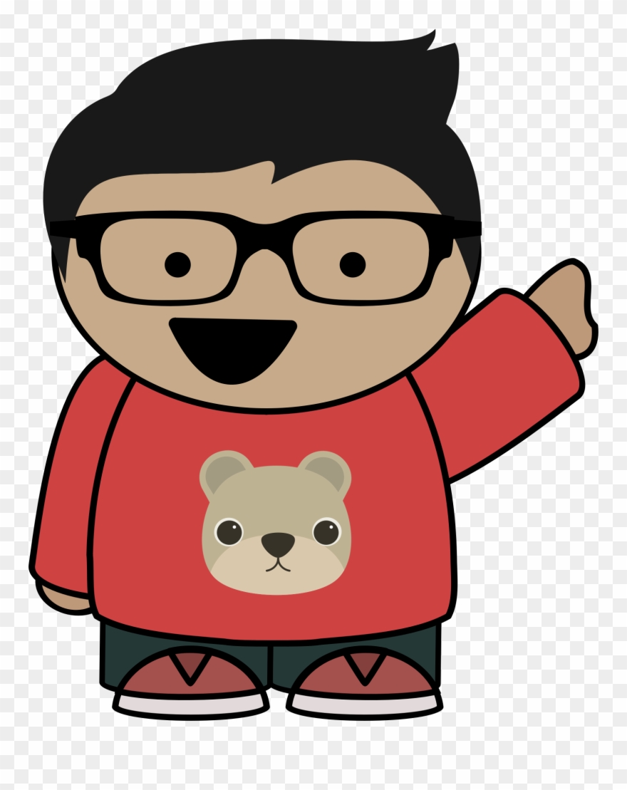 Big Image - Boy With Glasses Cartoon Clipart