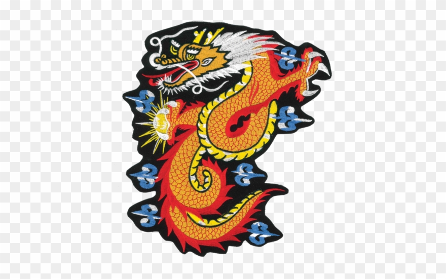 1277 Dragon Patch 11"h - Dragon Patch Png Clipart