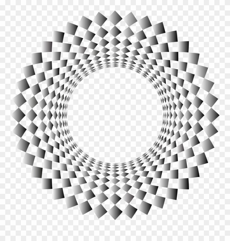Checkered Clipart Circle - Circulo De Triangulos - Png Download