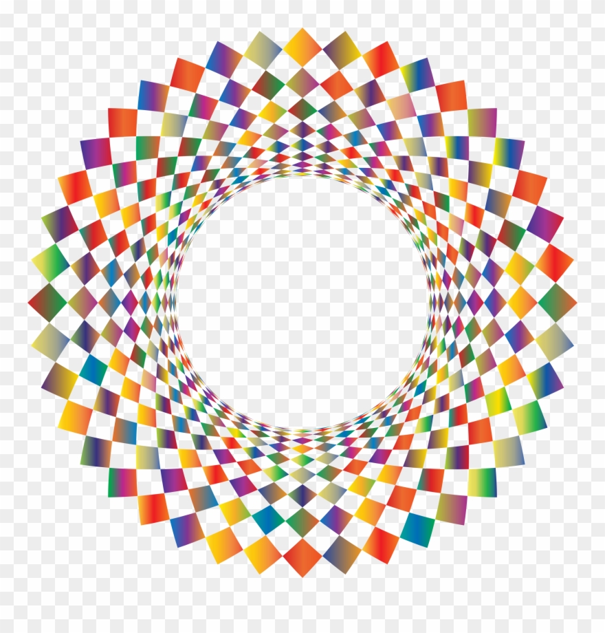 Checkered Clipart Circle - Elon Poll - Png Download