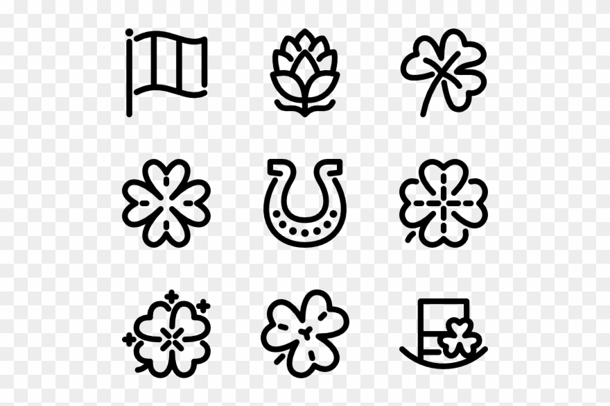 St Patrick - Line Icon Fun Clipart