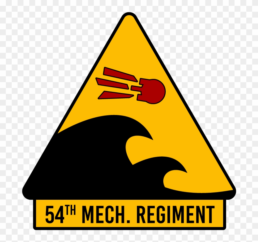 54th Mechanized Regiment - Traffic Sign Clipart