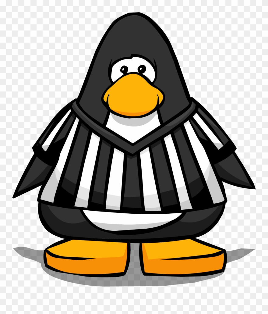 Referee Jersey From A Player Card - Penguin Club Penguin Clipart