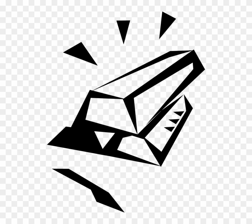 Vector Illustration Of Precious Metal Gold Bar, Gold - Triangle Clipart