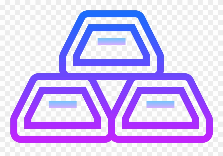 Gold Bars Icon - Khilgaon National Ideal College Clipart