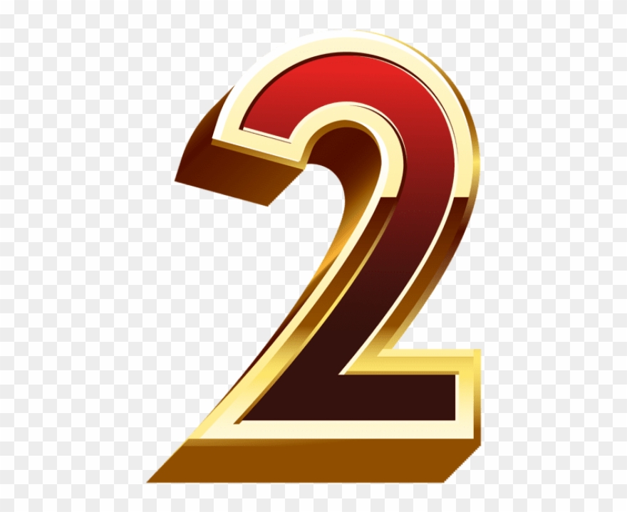 Free Png Two Gold Red Number Png Png Images Transparent - Portable Network Graphics Clipart