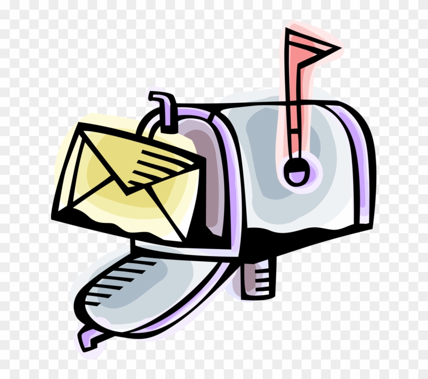 Vector Illustration Of Letter Box Or Mailbox Receptacle - Postfach Clipart - Png Download