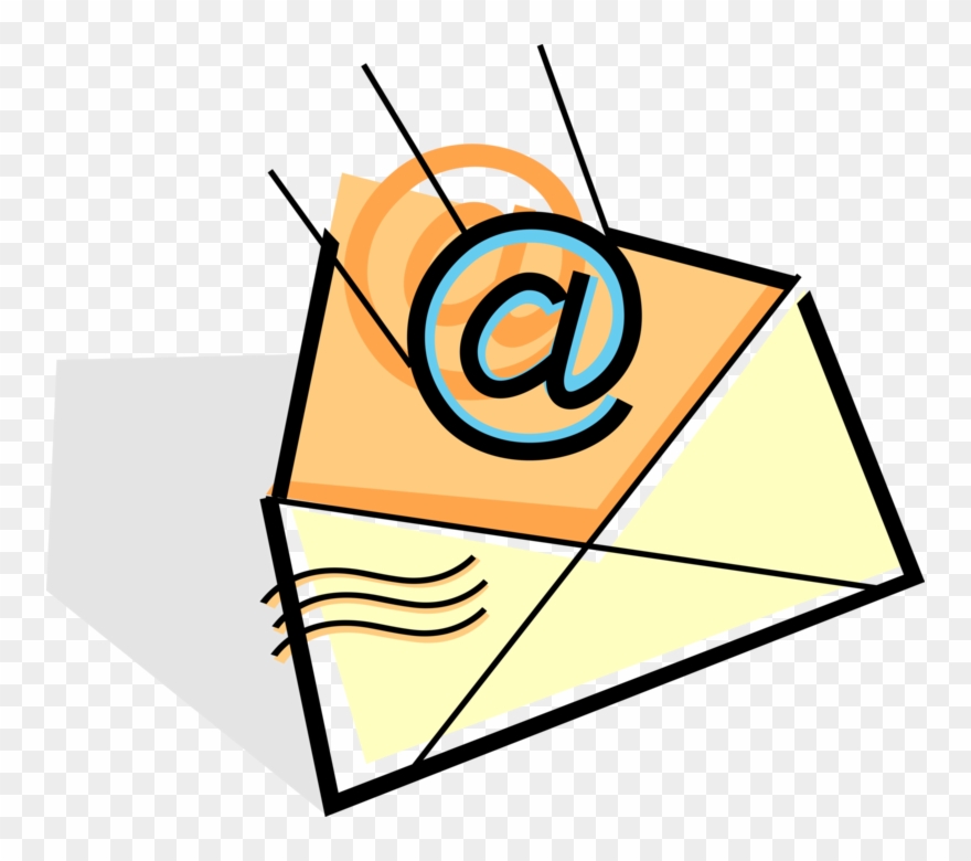 Vector Illustration Of Electronic Mail Email Correspondence - Mail Clipart