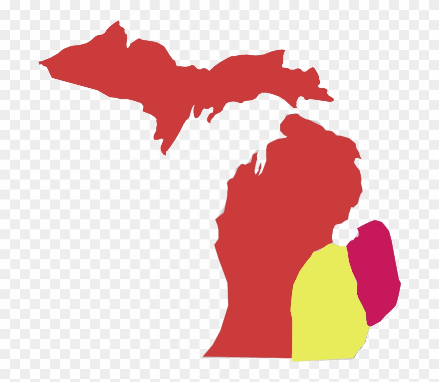 More - Michigan Map Clipart