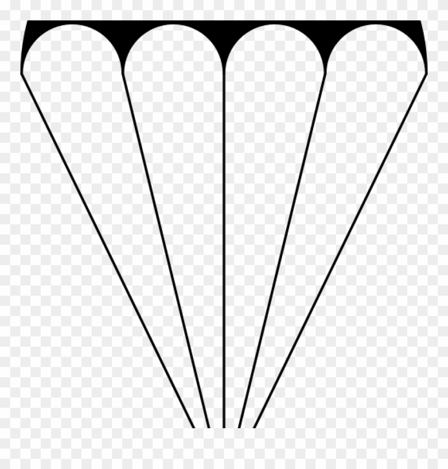Clipart Parachute 19 Army Parachute Clipart Library - Line Art - Png Download