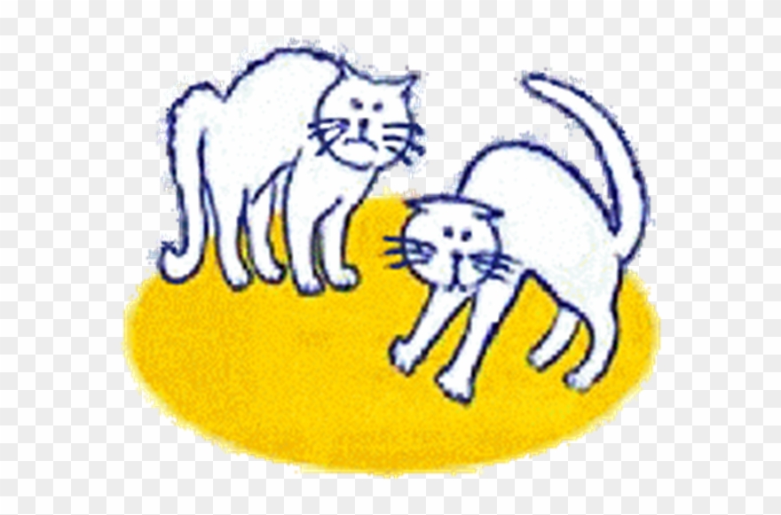 Two Cats Fighting Clipart