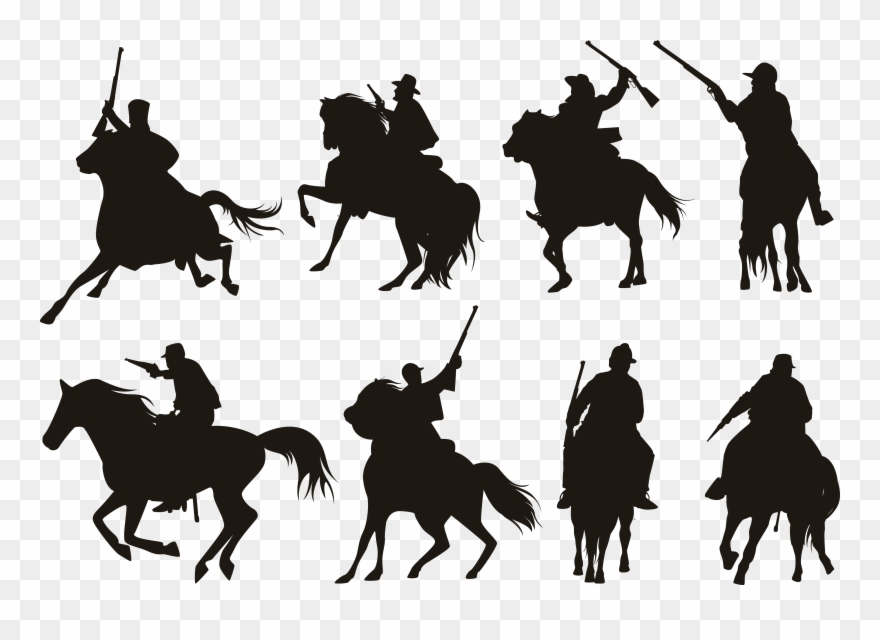 Knight Cavalry Black Transprent - Cavalry Silhouette Png Clipart