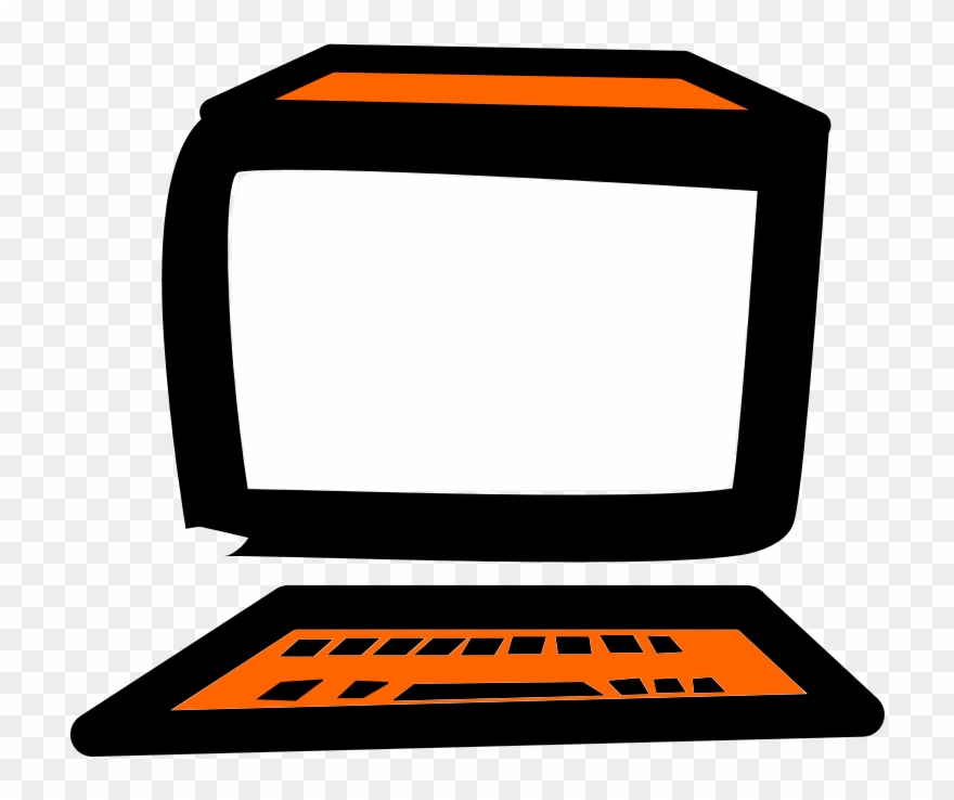 Computer Classes - Computer Orange Clipart