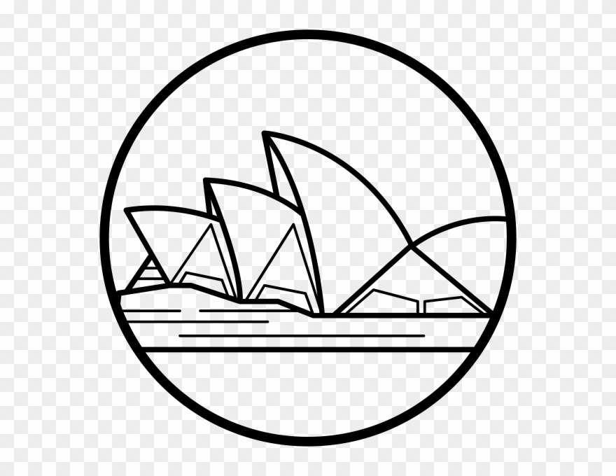 Opera House Rubber Stamp - Opera House Clipart