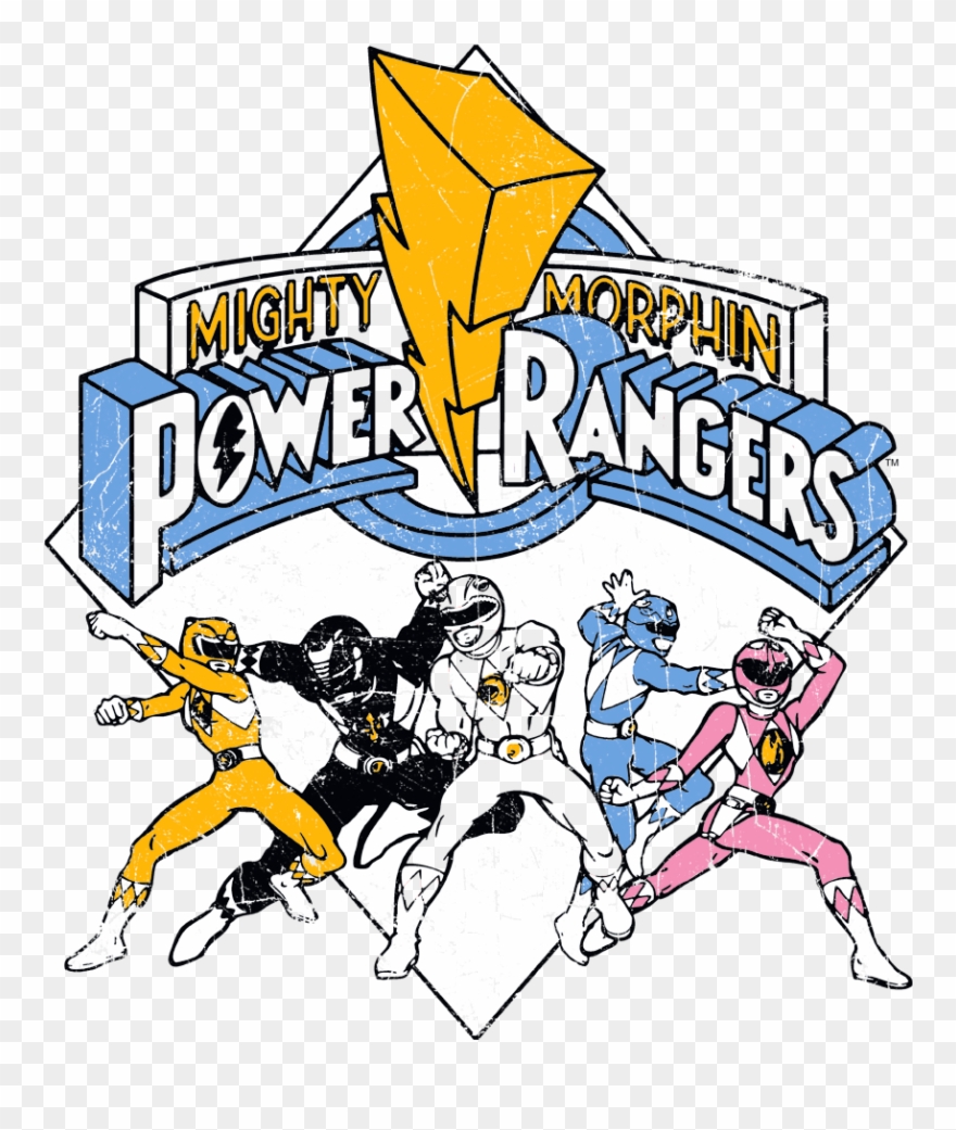 Retro Power Rangers Cartoon Clipart