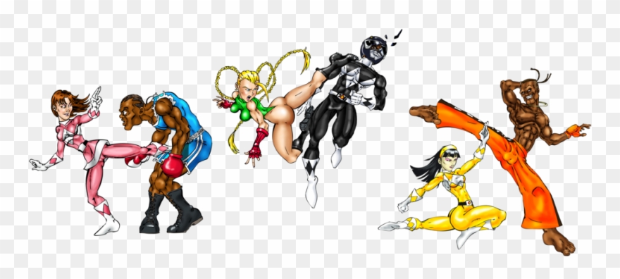 Street Fighter Vs Power - Street Fighter And Power Rangers Clipart