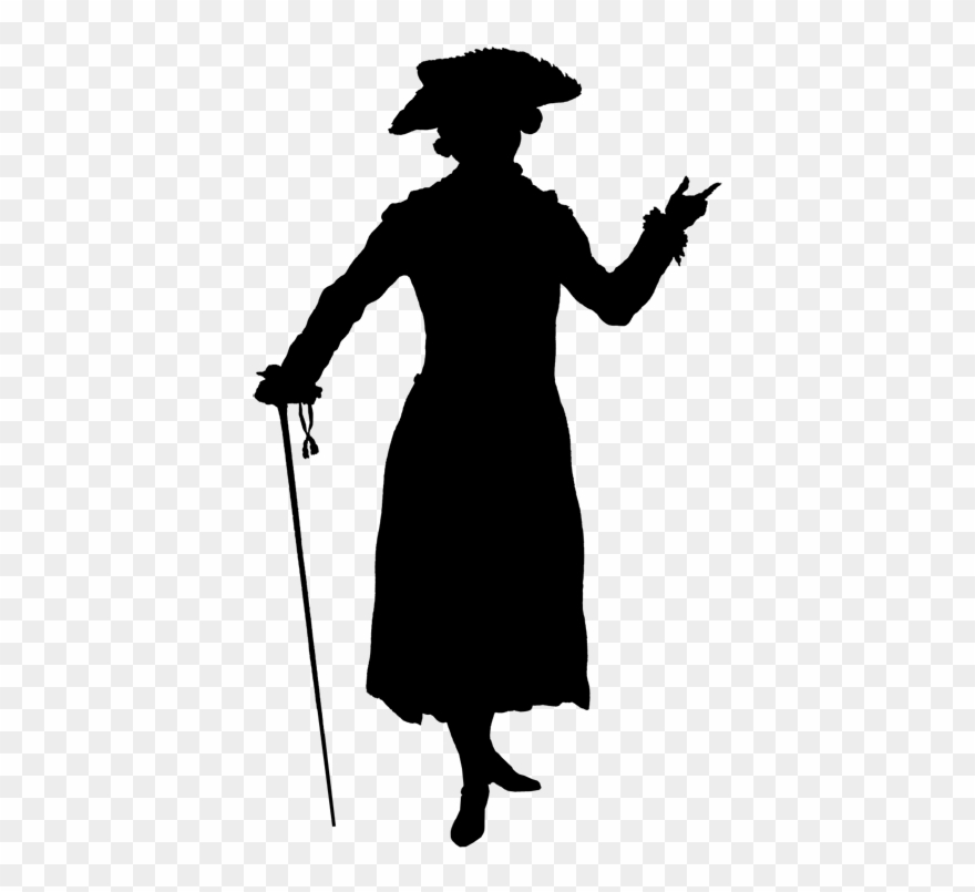 Victorian Man Shadow Theatre, Fashion Silhouette, 18th - 1700s Century Man Silhouette Clipart