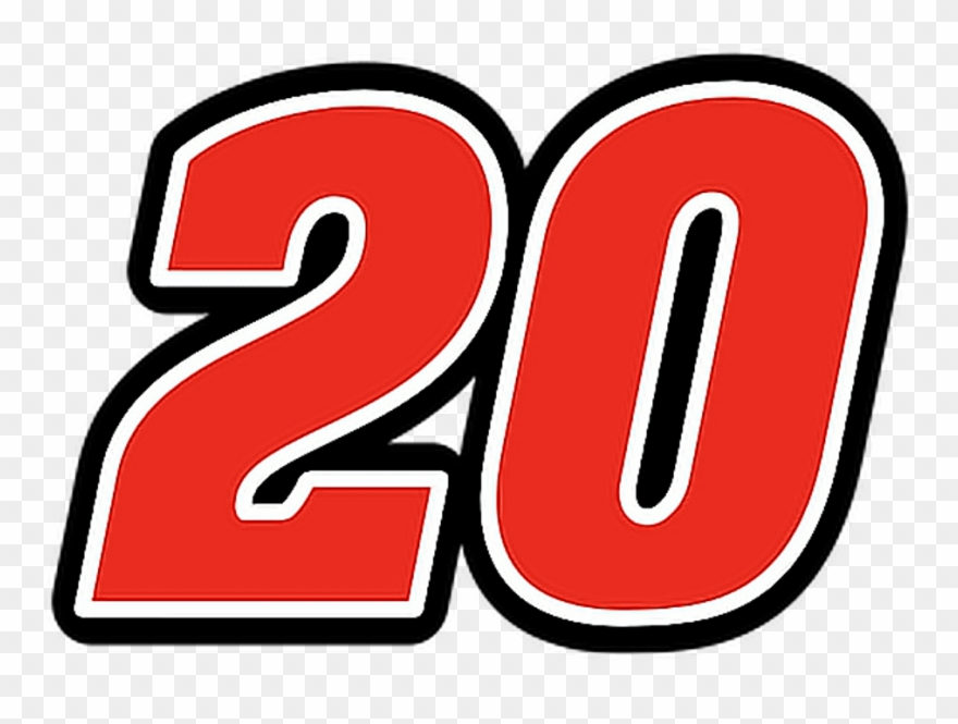 Nascar Font 20 Number Red Nascar Font Rojo Numeral - Nascar Erik Jones 20 Clipart
