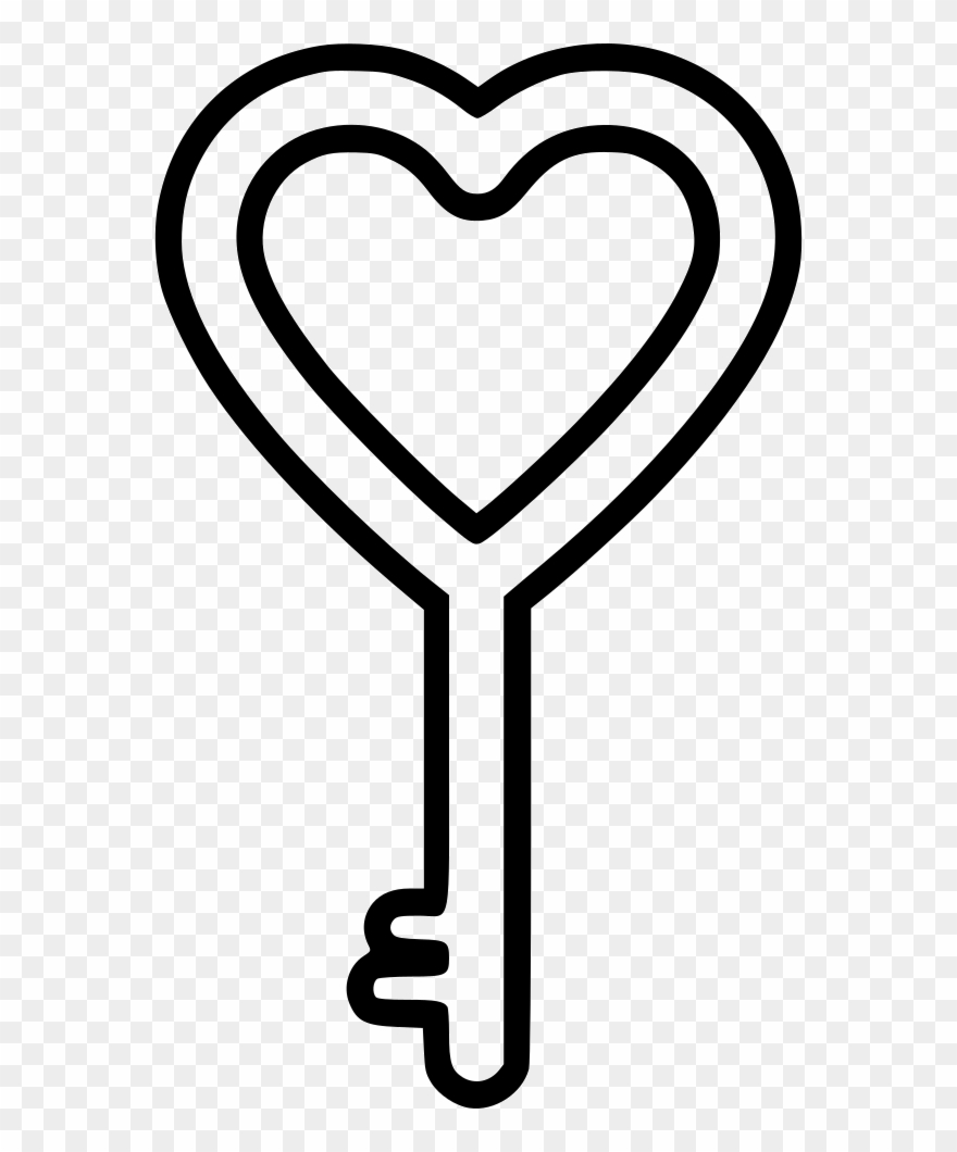 Heart Key Comments - Key Heart Svg Clipart