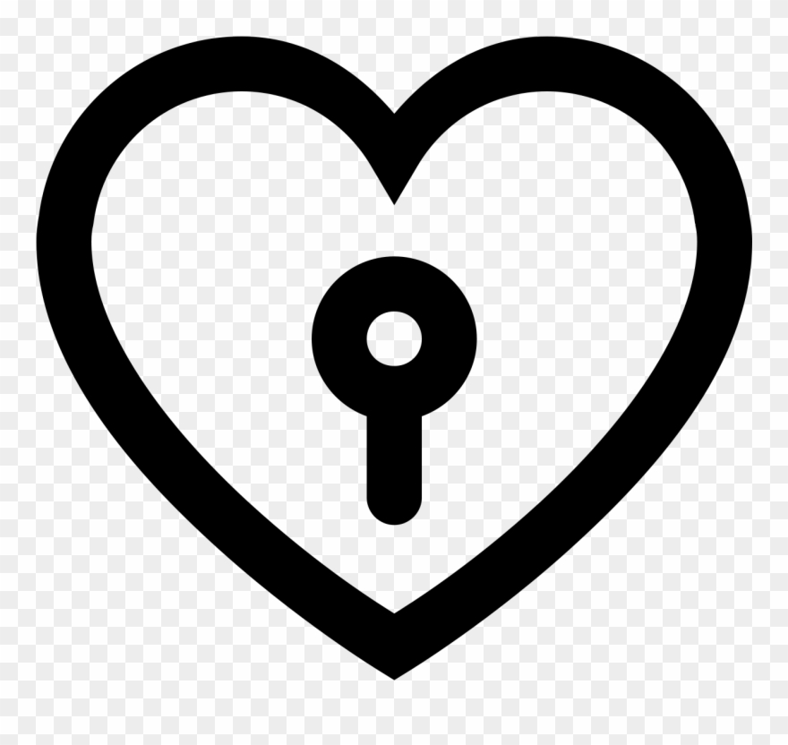 Key From Heart Icon - Icon Clipart