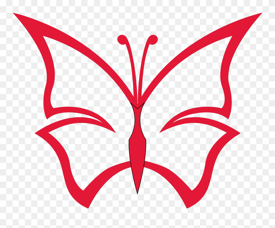 Clip Art Butterfly Black And White - Png Download
