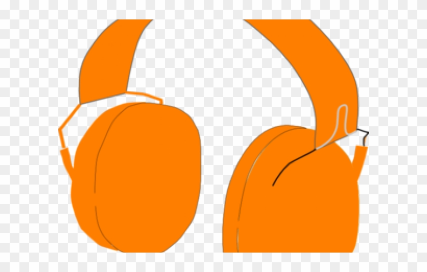 Headphone Clipart Orange - Headphones - Png Download