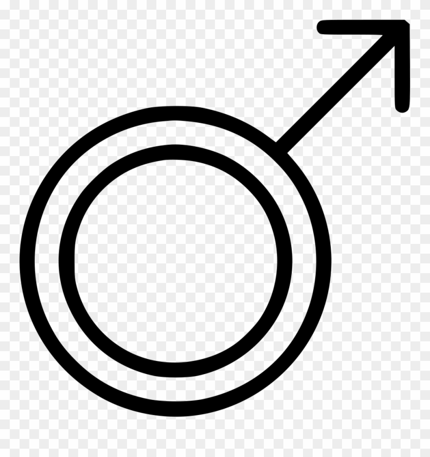 Male Man Mark Circle Arrow Comments - Scalable Vector Graphics Clipart