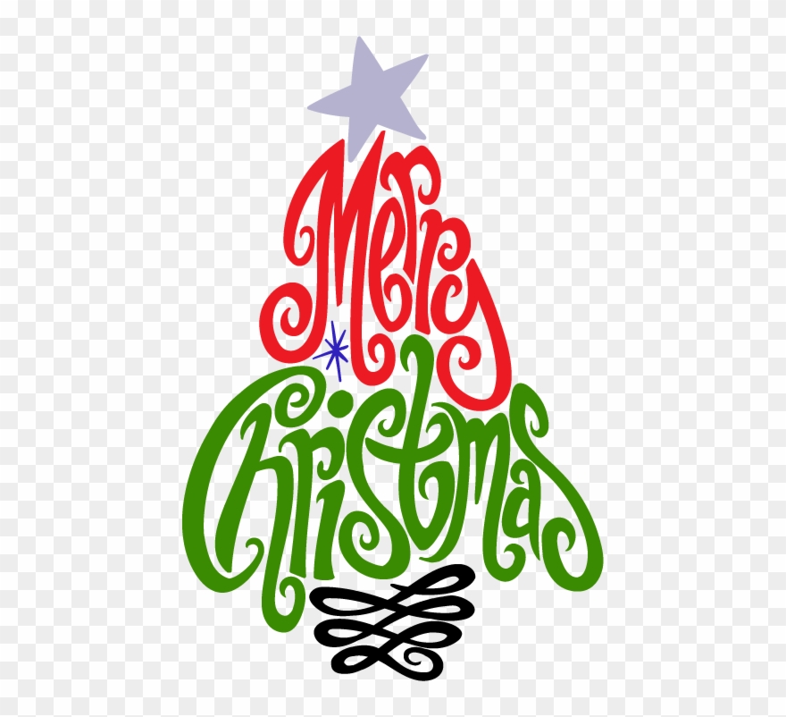Merry Christmas Tree Svg & Dxf - Merry Christmas Tree Svg Clipart