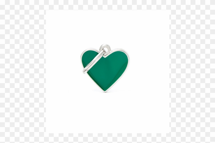 Basic Handmade Heart Small Green - My Family - Basic Handmade Heart Small Green Clipart