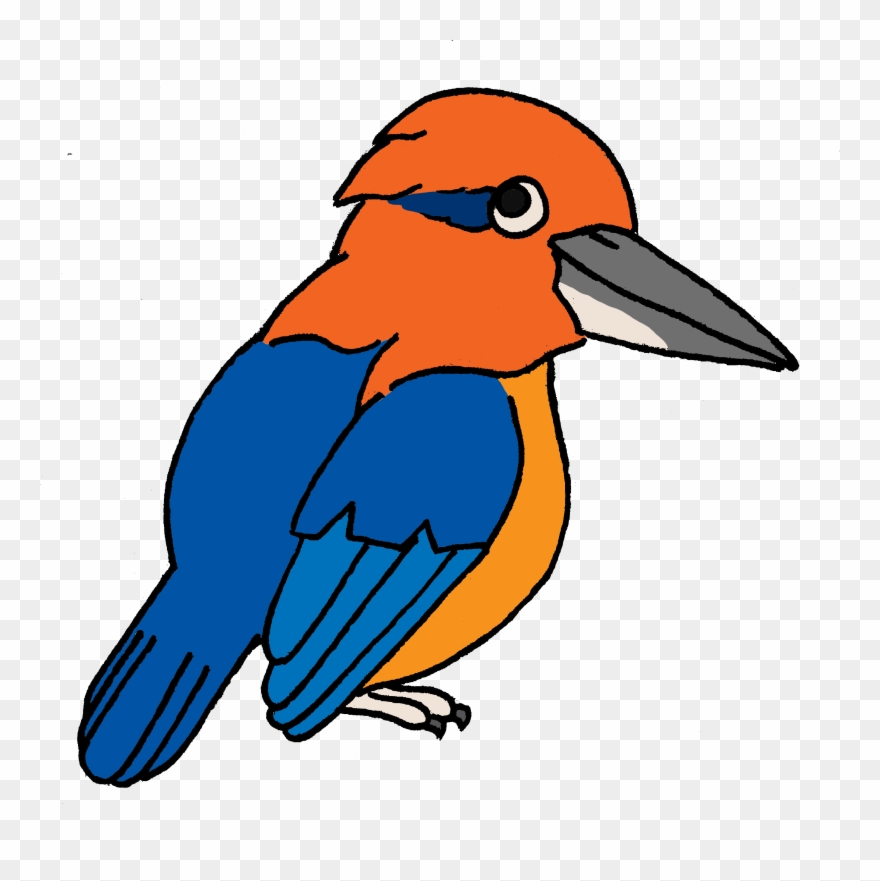 Endangered Island Dweller - Kingfisher Cartoon Png Clipart