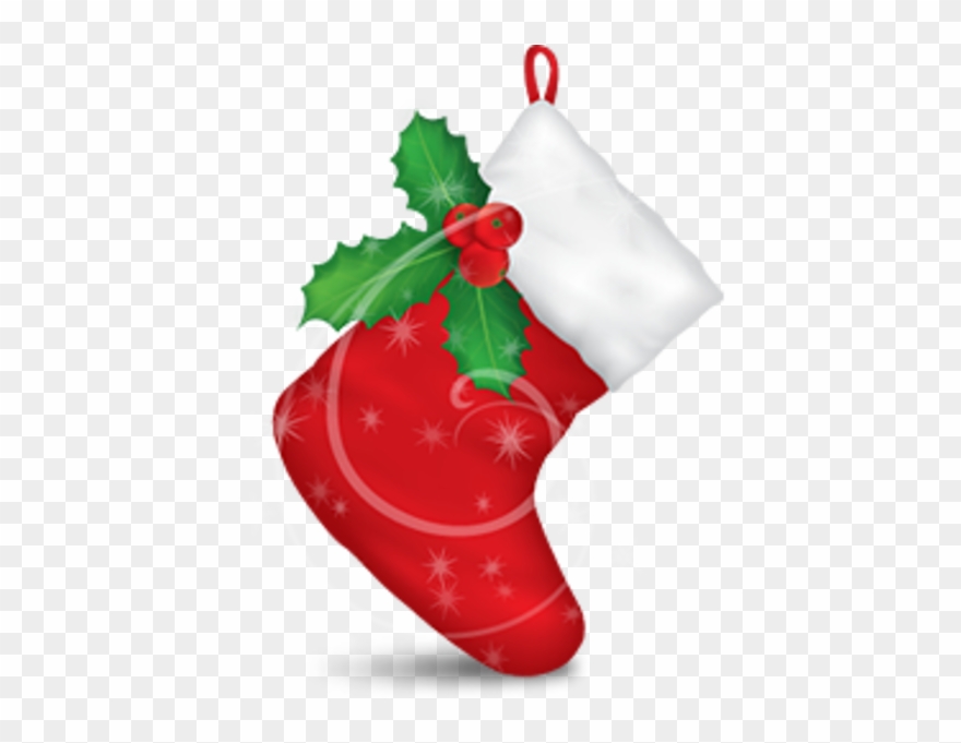 Clip Art Black And White Christmas Stocking Free Images - Purple Christmas Stocking Clipart - Png Download