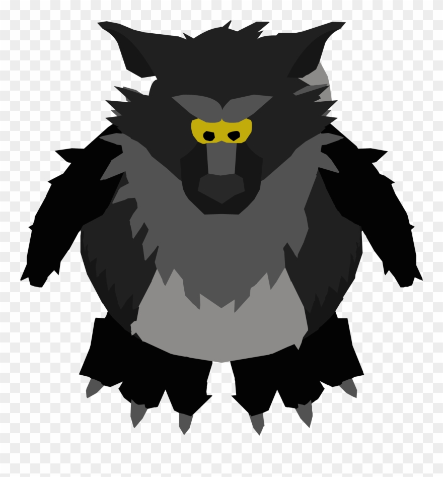 Black Werewolf - Club Penguin Sprites Clipart
