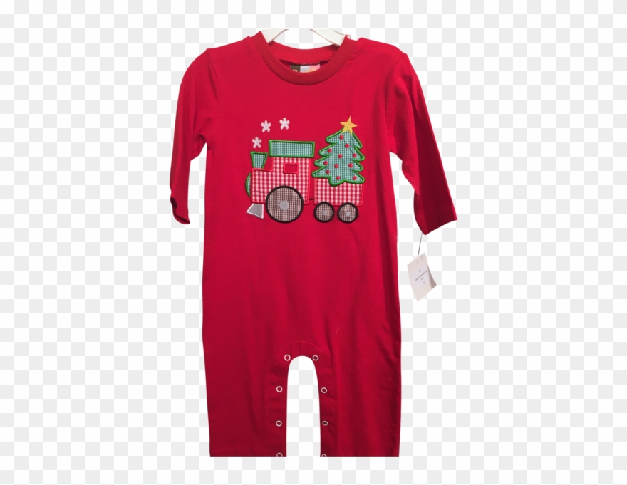 Banana Split Boys Christmas Truck Romper - Thomas The Tank Engine Clipart