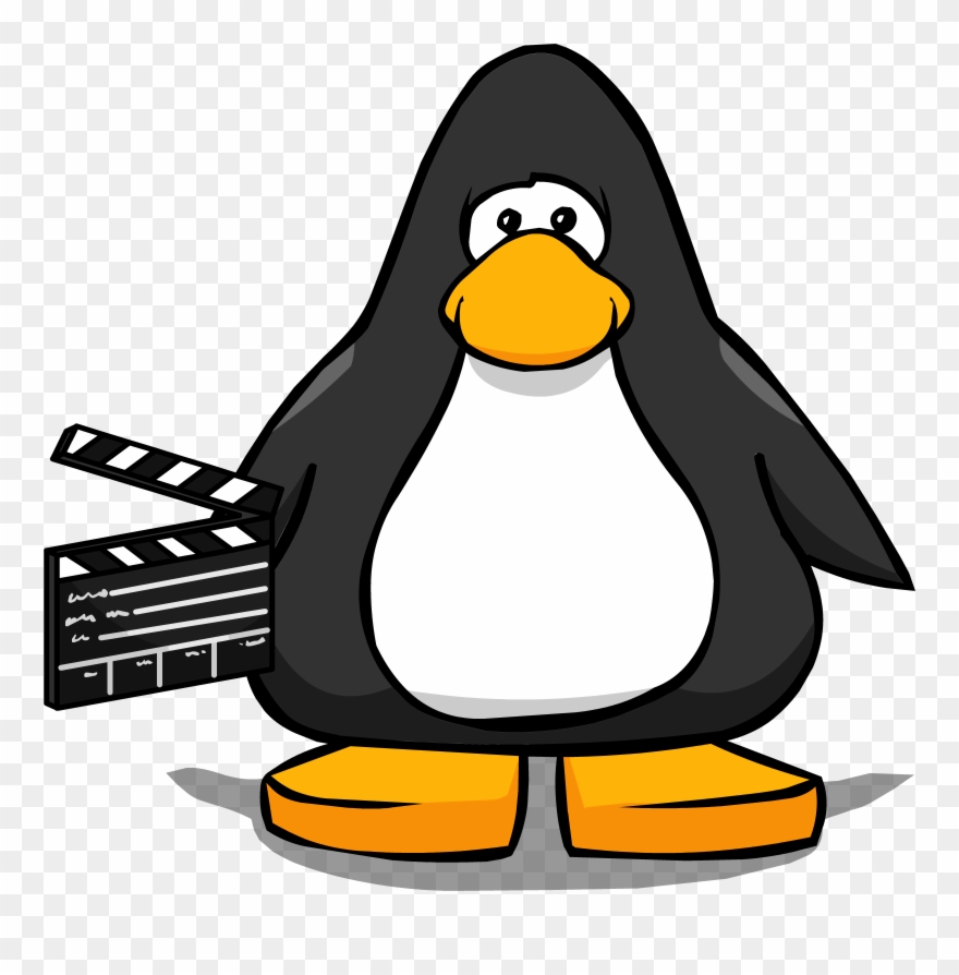 Clapboard Pc - Penguin With Top Hat Clipart