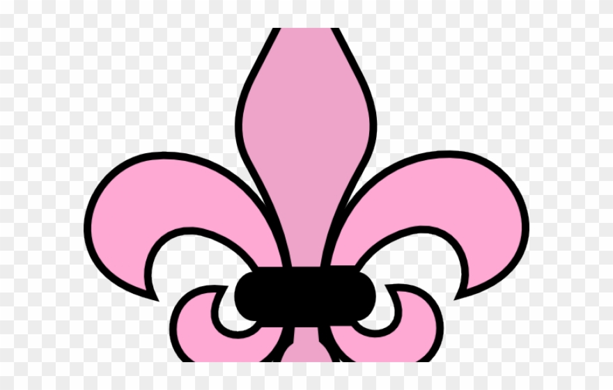 Pink Flower Clipart Girly Flower - Fleur De Lis Clip Art - Png Download