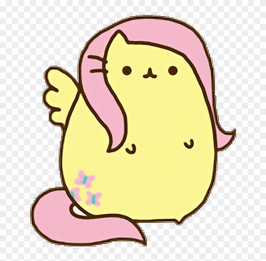 Kawaii Cute Fluttershy Sweet Cat Mylitylepony - Pusheen My Little Pony Fluttershy Clipart