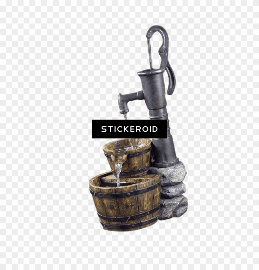 Water Pump Garden Decoration - Old Water Fountain Well Clipart