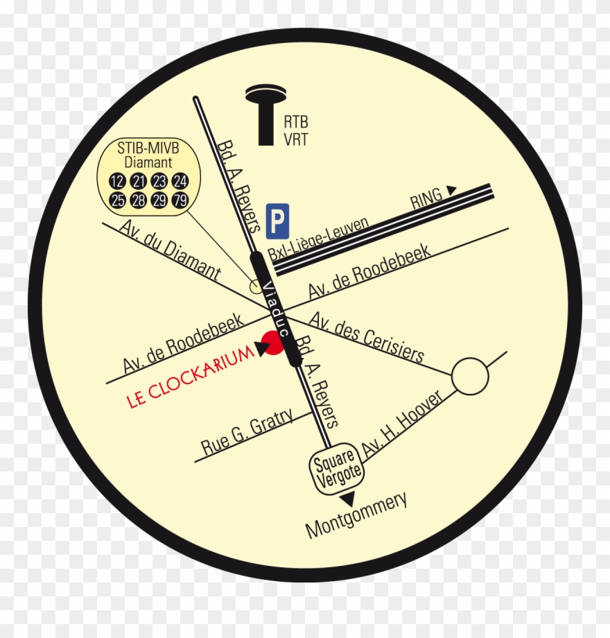 Plan D'accès Au Musée Du Clockarium - قصر زعبيل Clipart