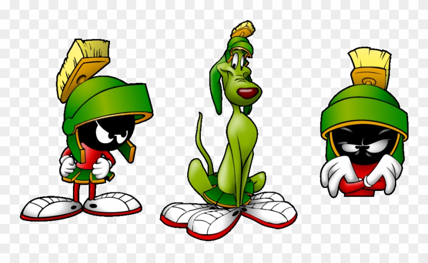 Two Marvins And A K-9 - Marvin Looney Toons Hd Clipart