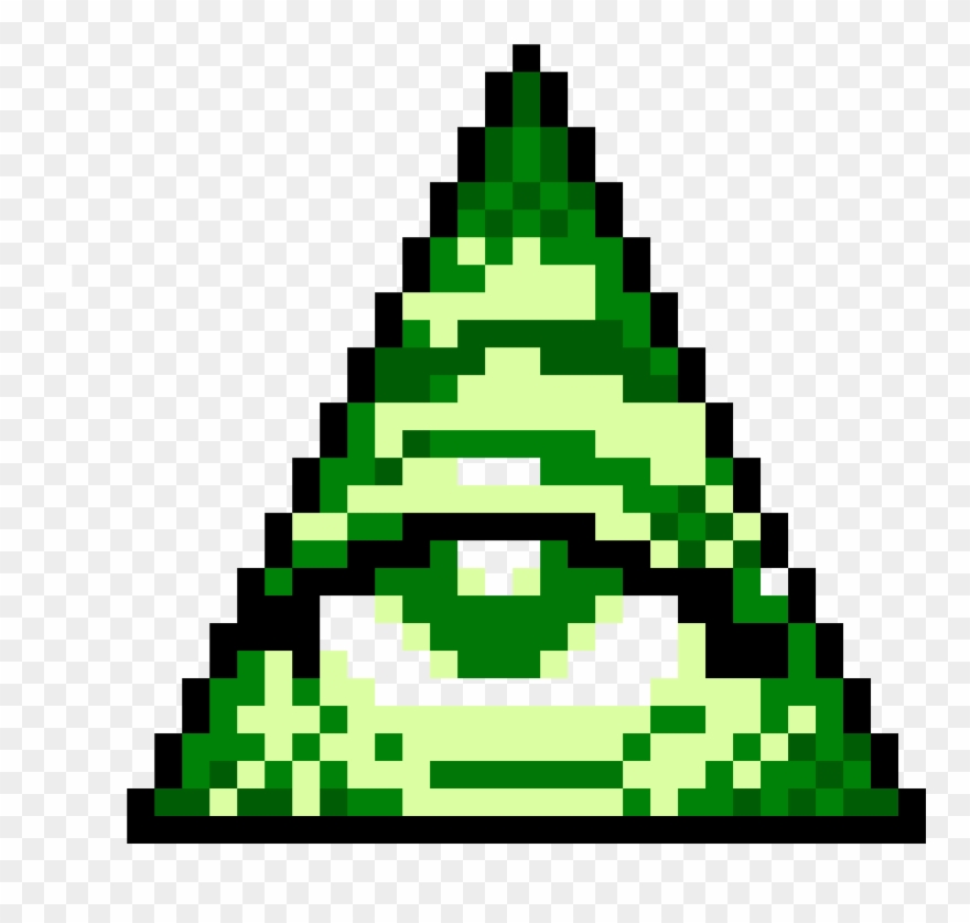 The All Seeing Eye - Illuminati Pixel Art Clipart