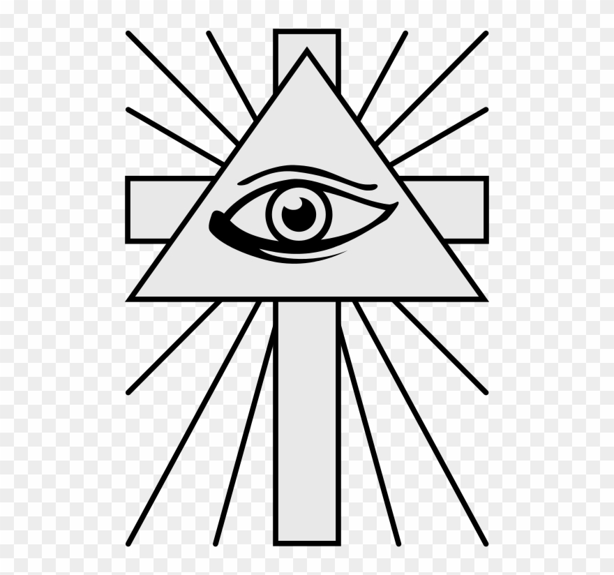 Coa Illustration All Seeing Eye - Cross With Eye Symbol Clipart