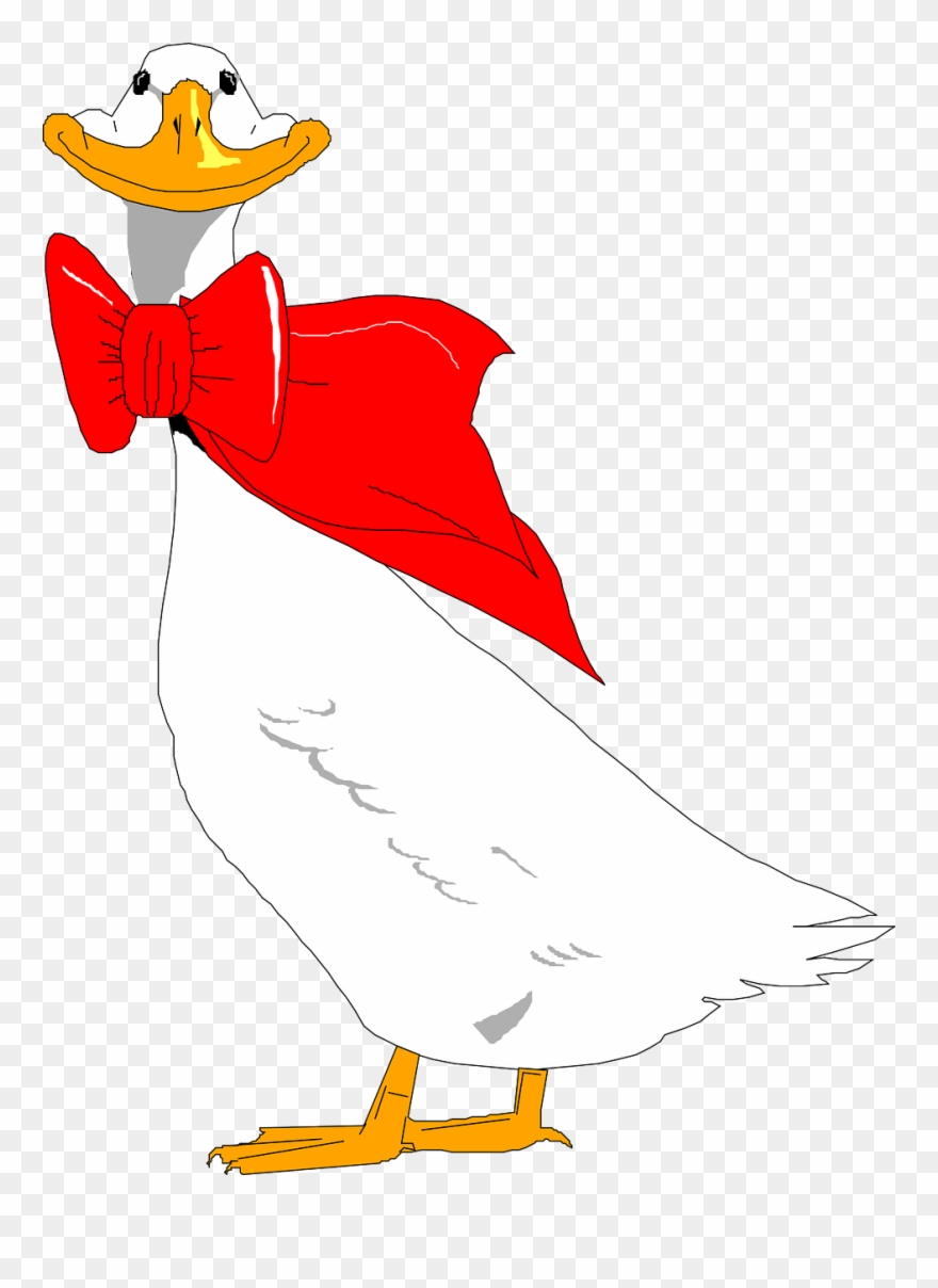 Red Bird Wings Bow Goose Neck Png Image - Ugly Bird Clip Art Transparent Png