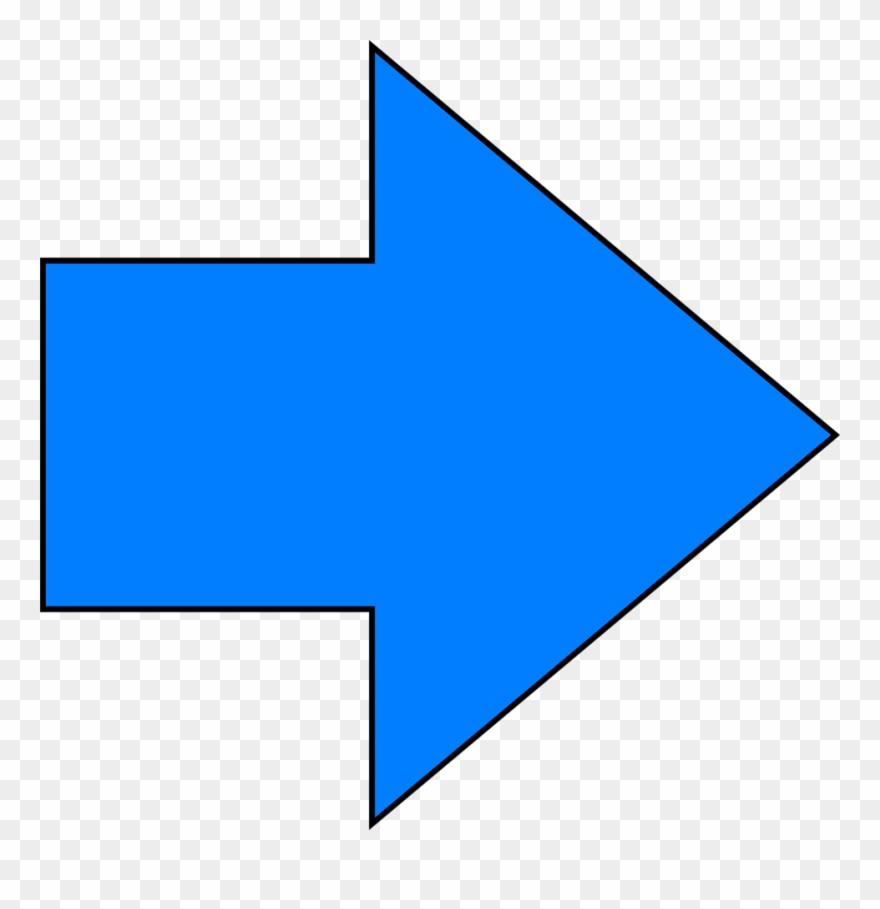 Right Clipart Blue Arrow - Dark Blue Right Arrow - Png Download
