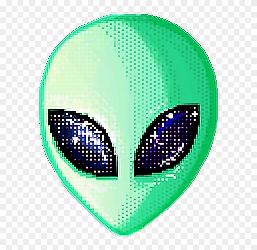 Pixel 8bit Thirdeye Alien Rad Tumblr Aesthetic - Alien 8 Bit Png Clipart