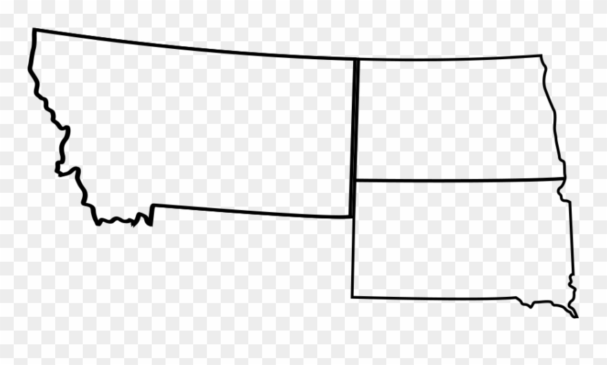 South Dakota, North Dakota And Montana - Coffee Table Clipart